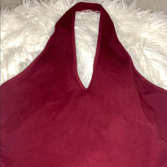 Maroon halter body suit - Picture 3 of 5